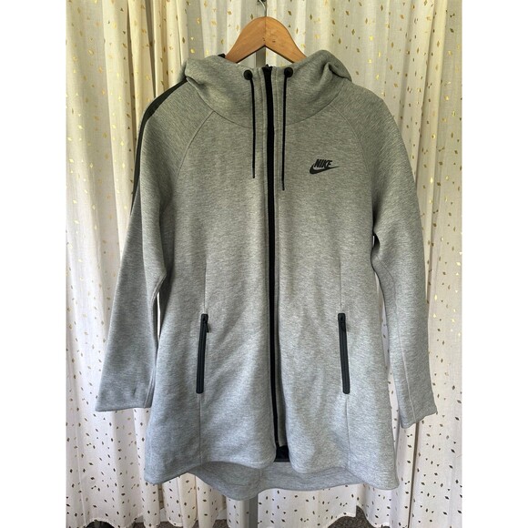 Nike Primaloft Tech Women's Gray Aeroloft Parka Down Filled Hoodie Jacket M - Picture 4 of 11